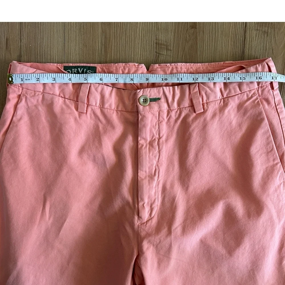 Orvis Men's 100% Pima Cotton Coral Chino Pants, Size 36/32
